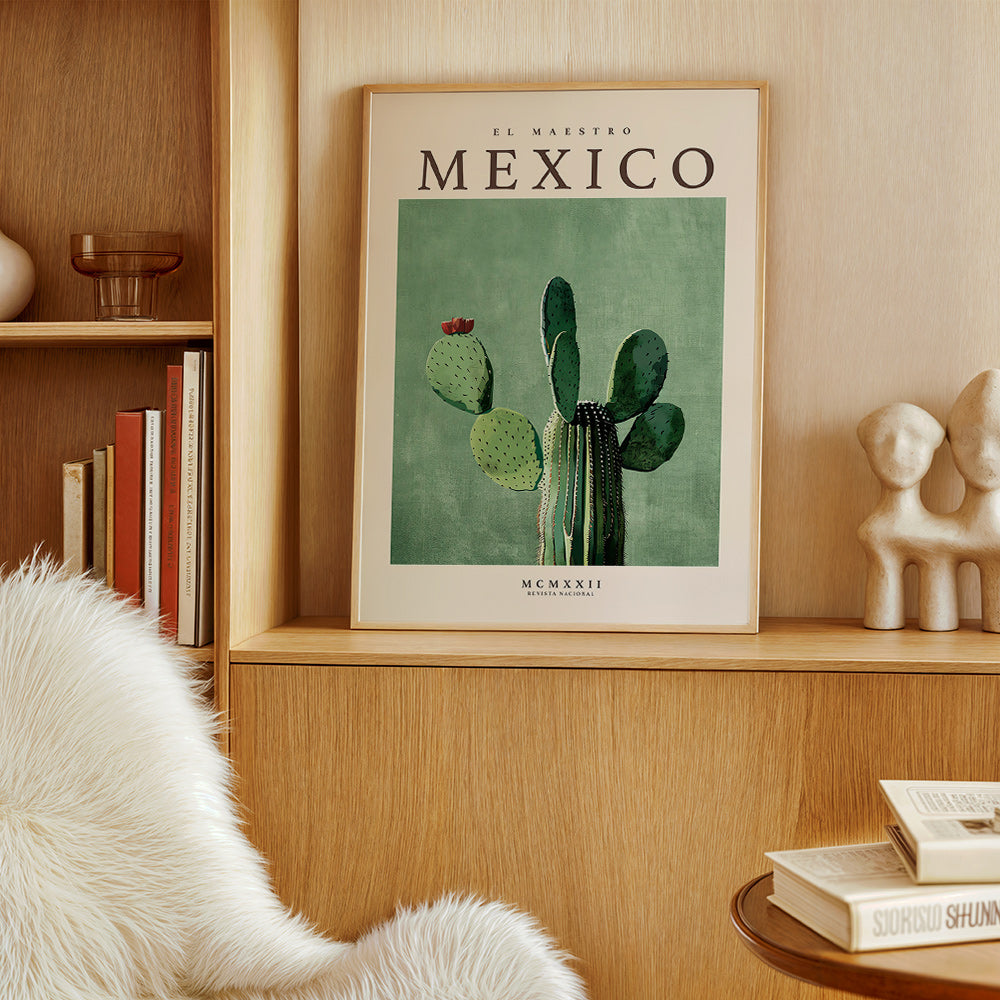 Botanical print Mexico cactus artwork