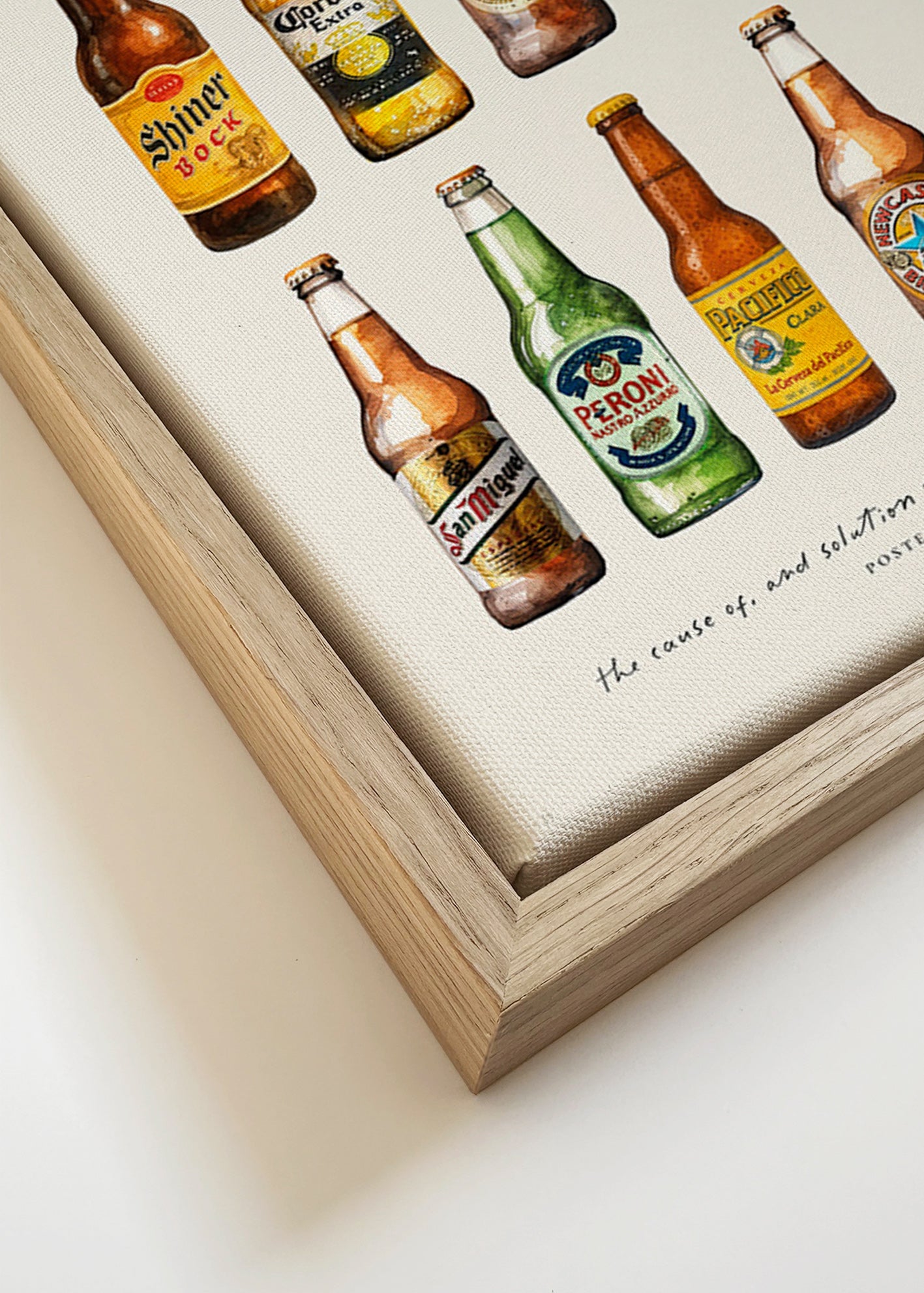 Kitchen art — Classic beer bottles grid