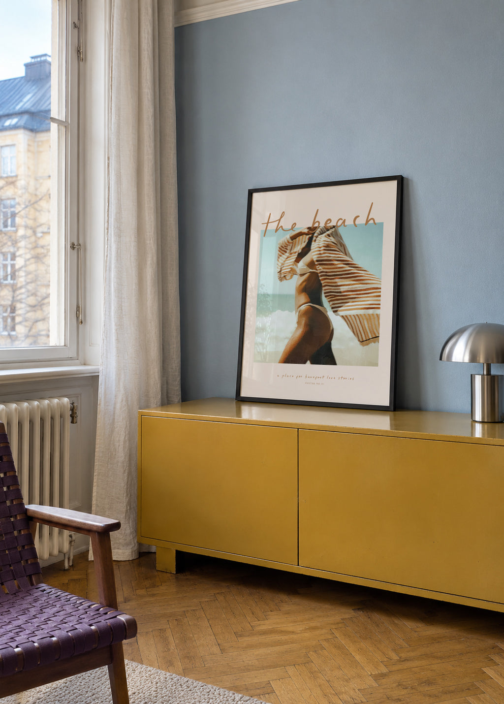 The Beach - Framed poster in an interior