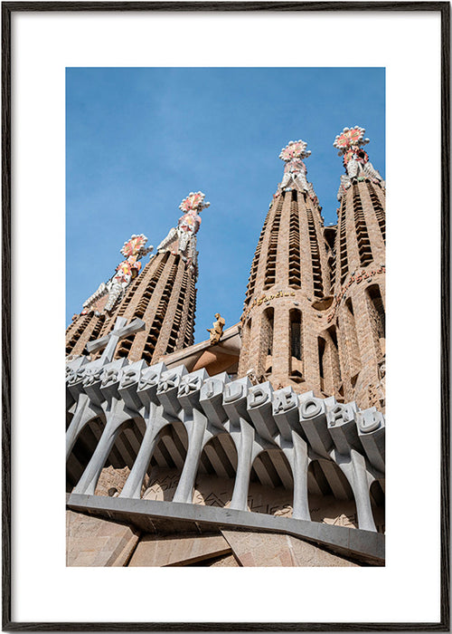 City art Sagrada Família facade vertical