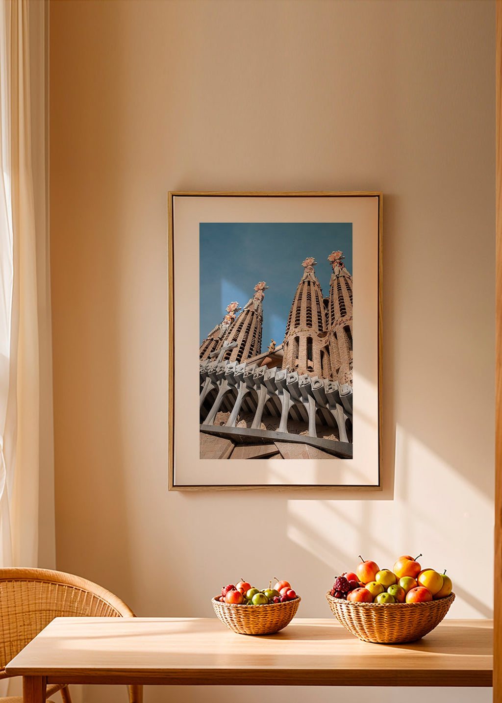 City art Sagrada Família facade vertical