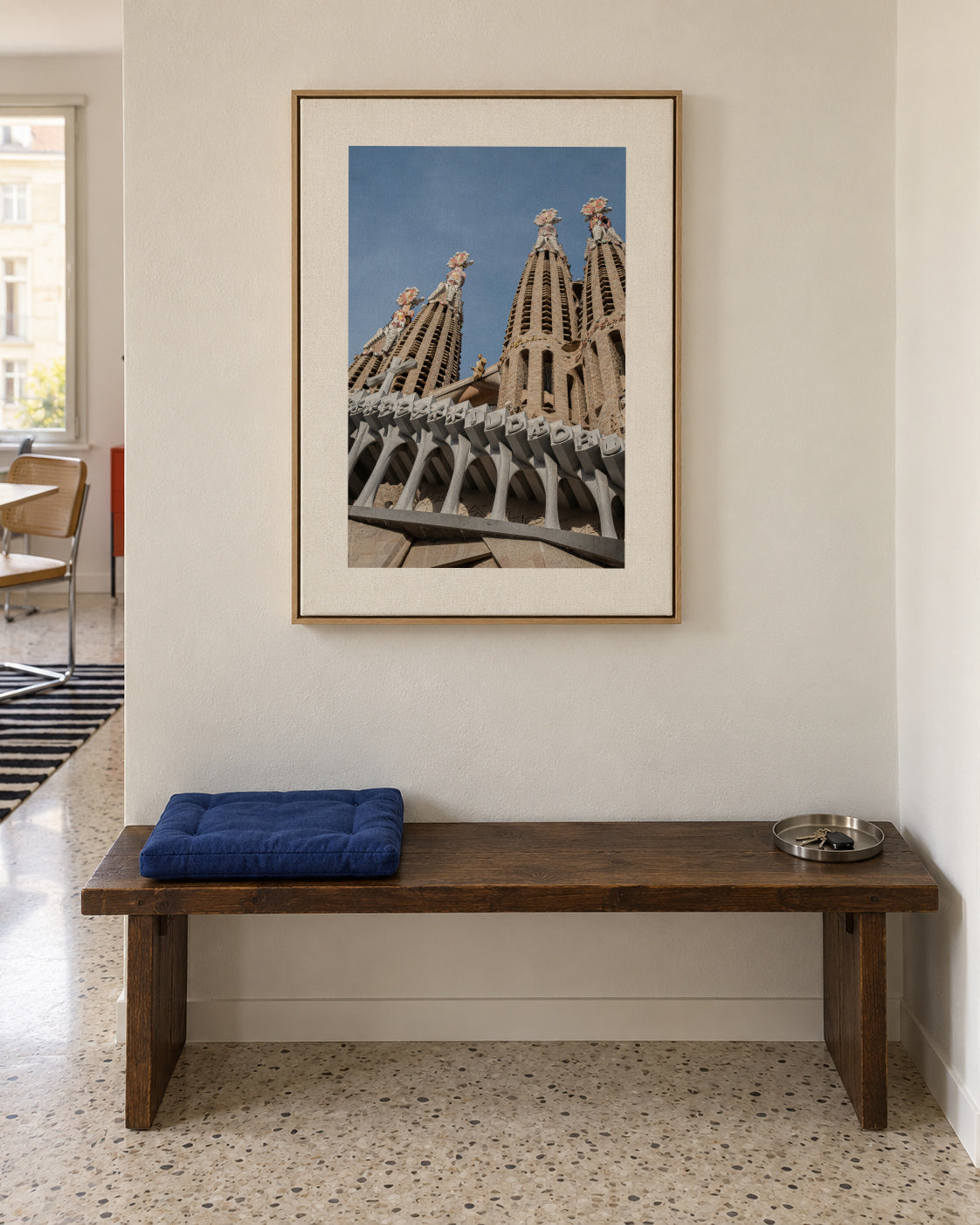 Sagrada Facade - Framed canvas in an interior