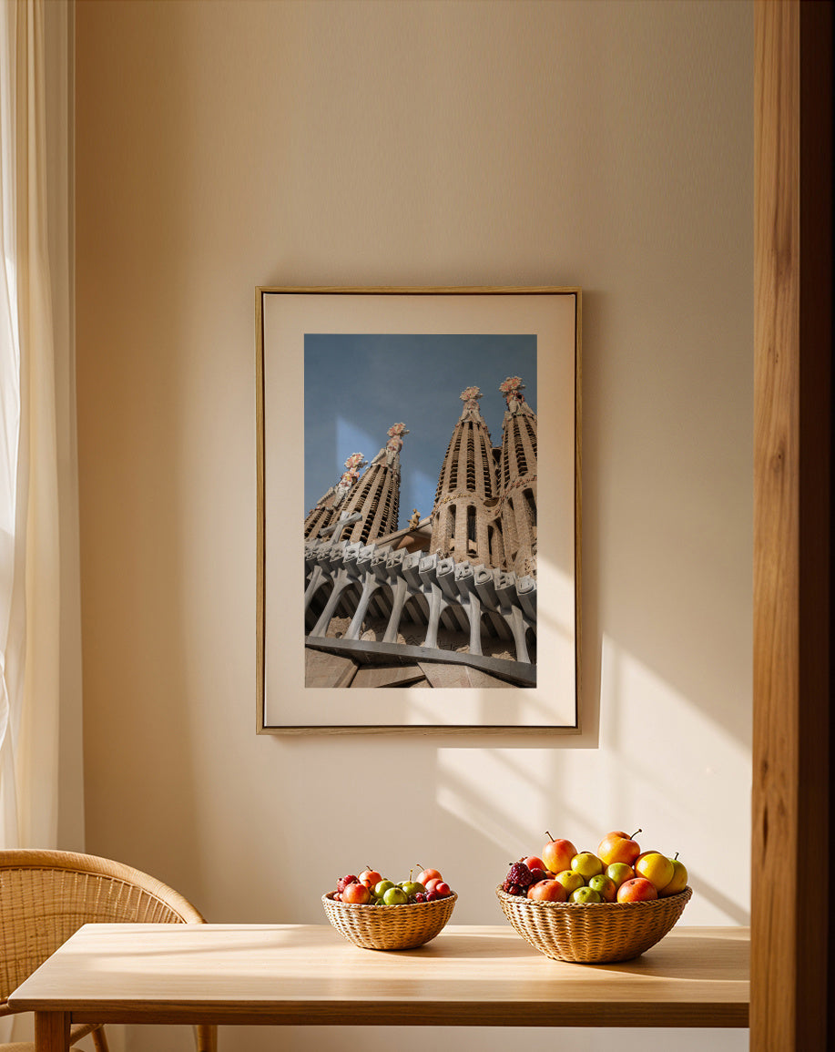 Sagrada Facade - Framed canvas in an interior
