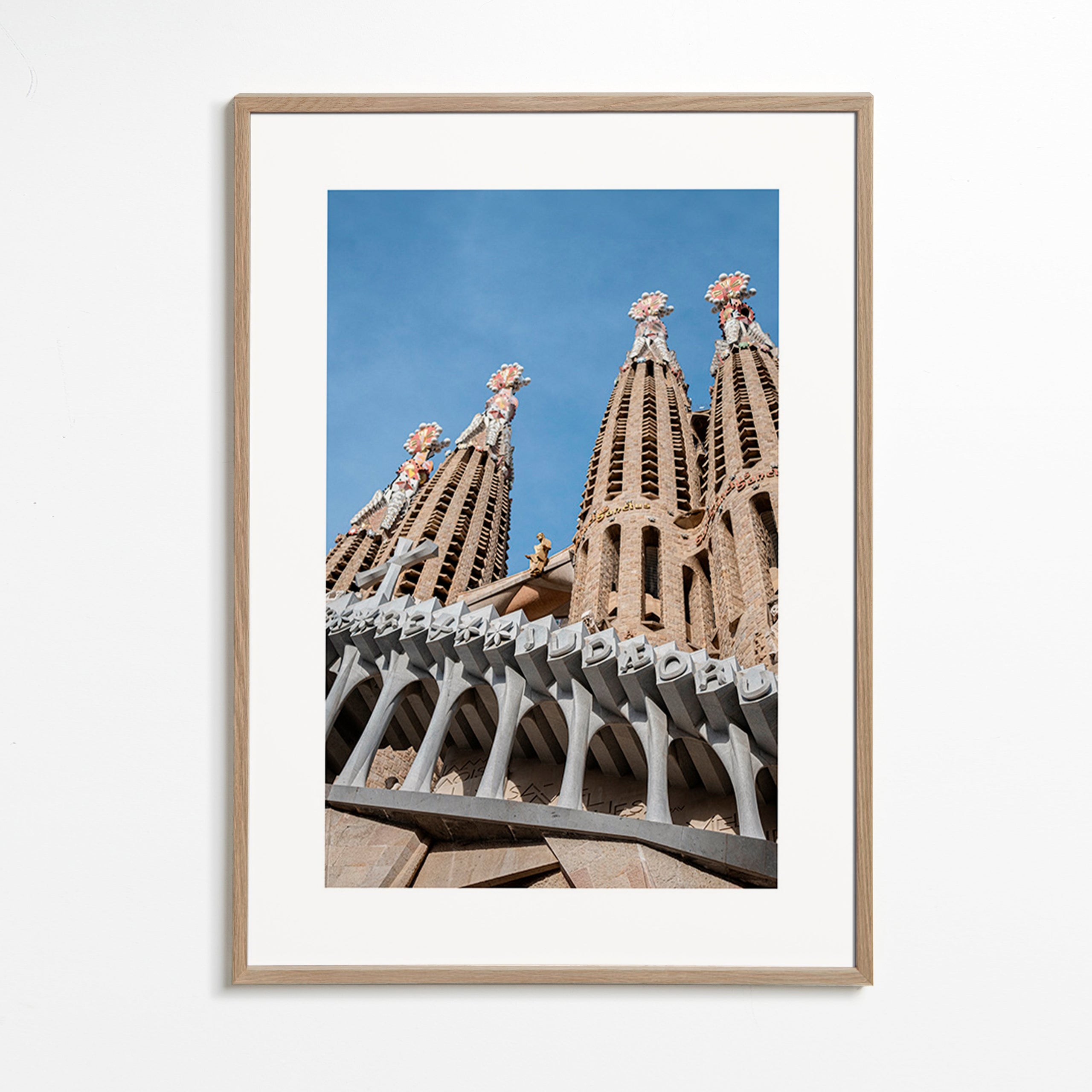 City art Sagrada Família facade vertical