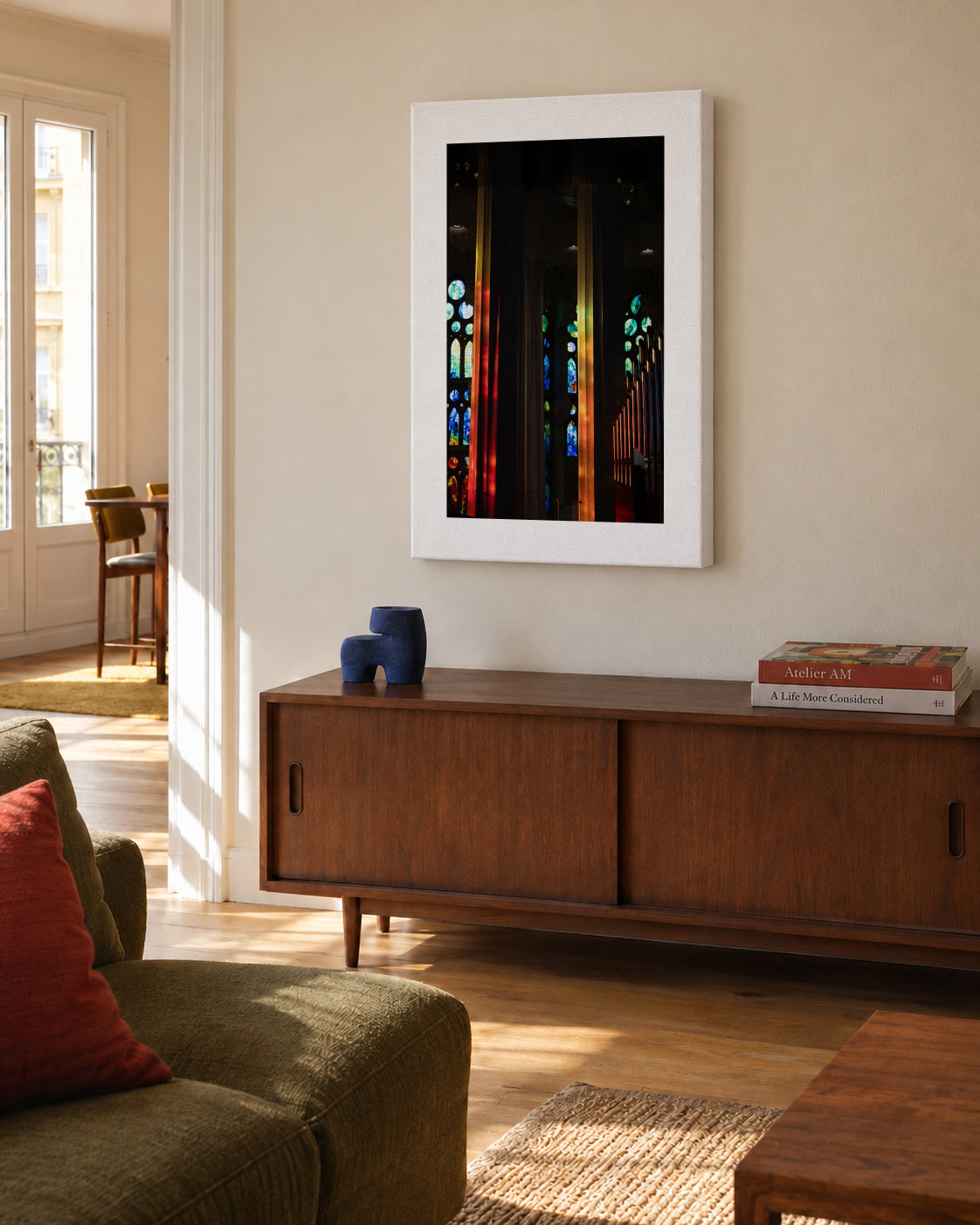 Cathedral Lights - Unframed canvas in an interior