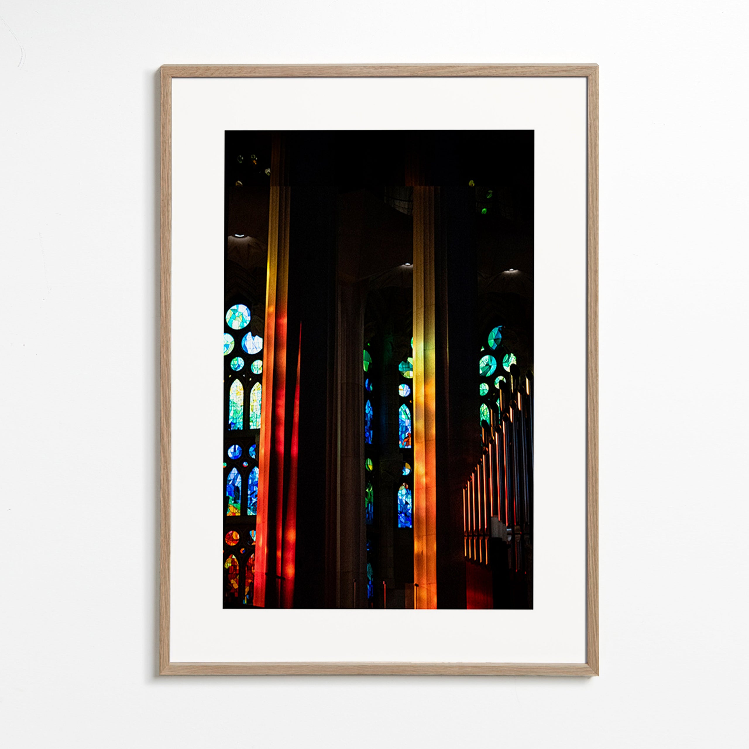 Photograph of cathedral stained-glass light