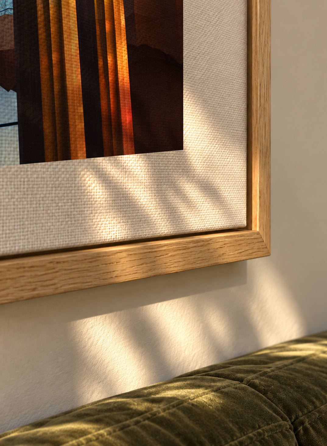 Stained Reflections - Framed canvas detail