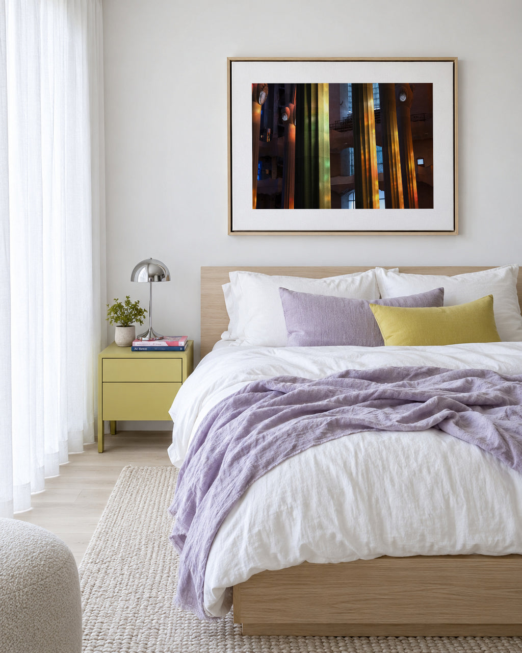 Stained Reflections - Framed canvas in an interior