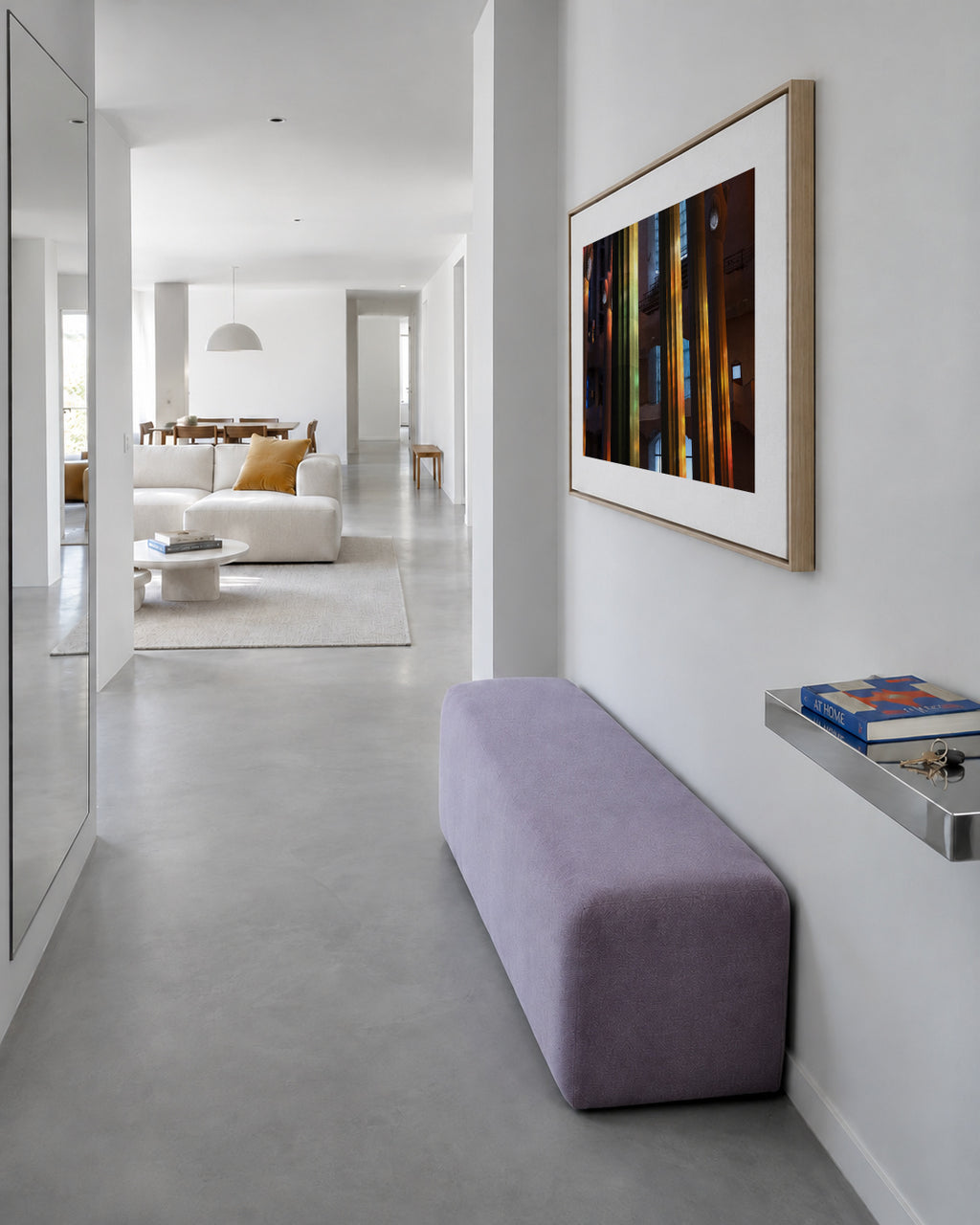 Stained Reflections - Framed canvas in an interior