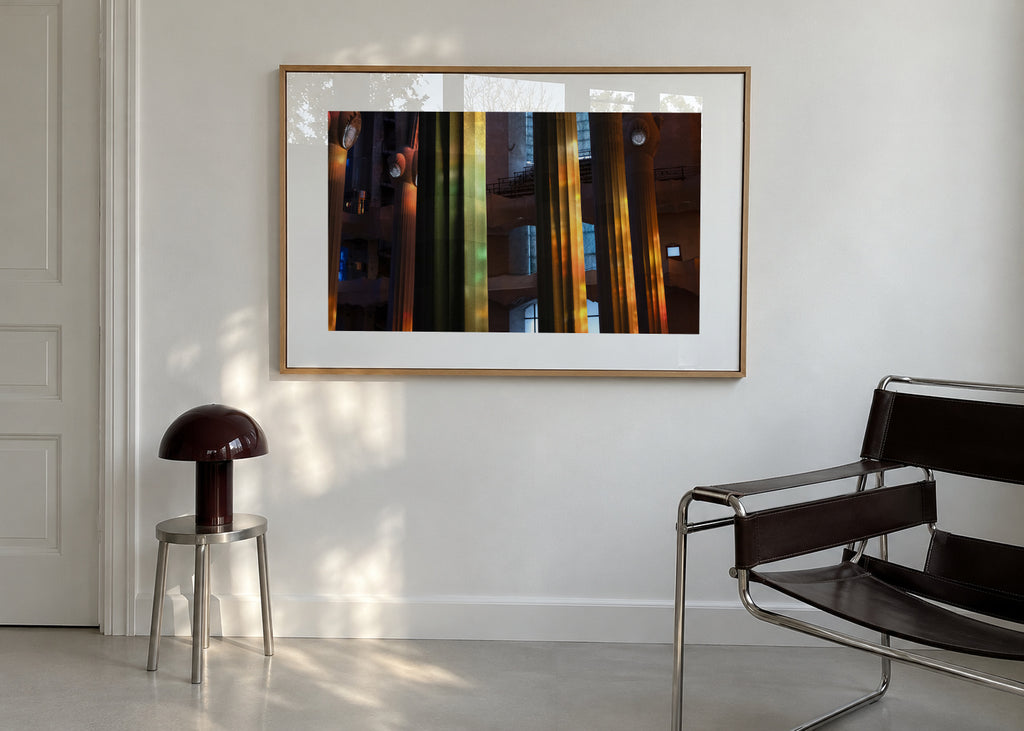 Stained Reflections - Framed poster in an interior