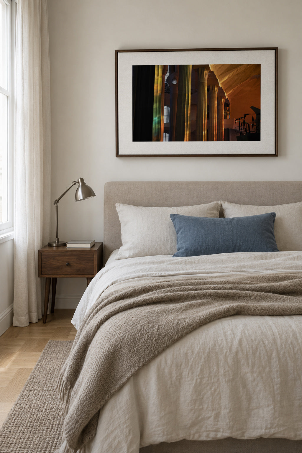 Golden Nave - Framed canvas in an interior