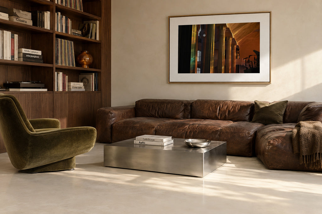 Golden Nave - Framed canvas in an interior