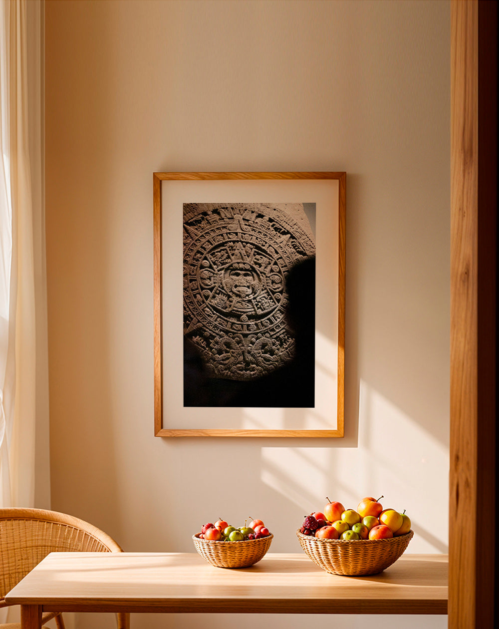 Photograph of ancient calendar stone