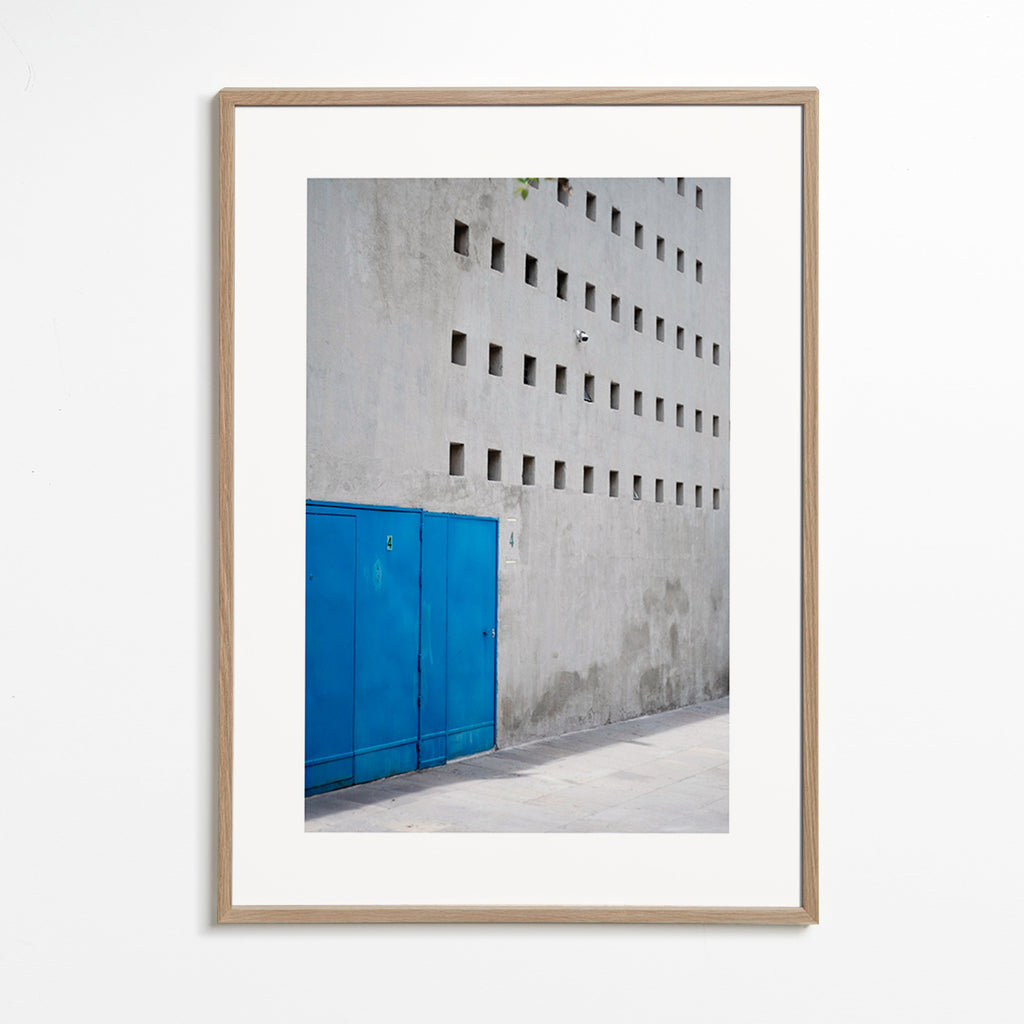 Blue door architectural photograph