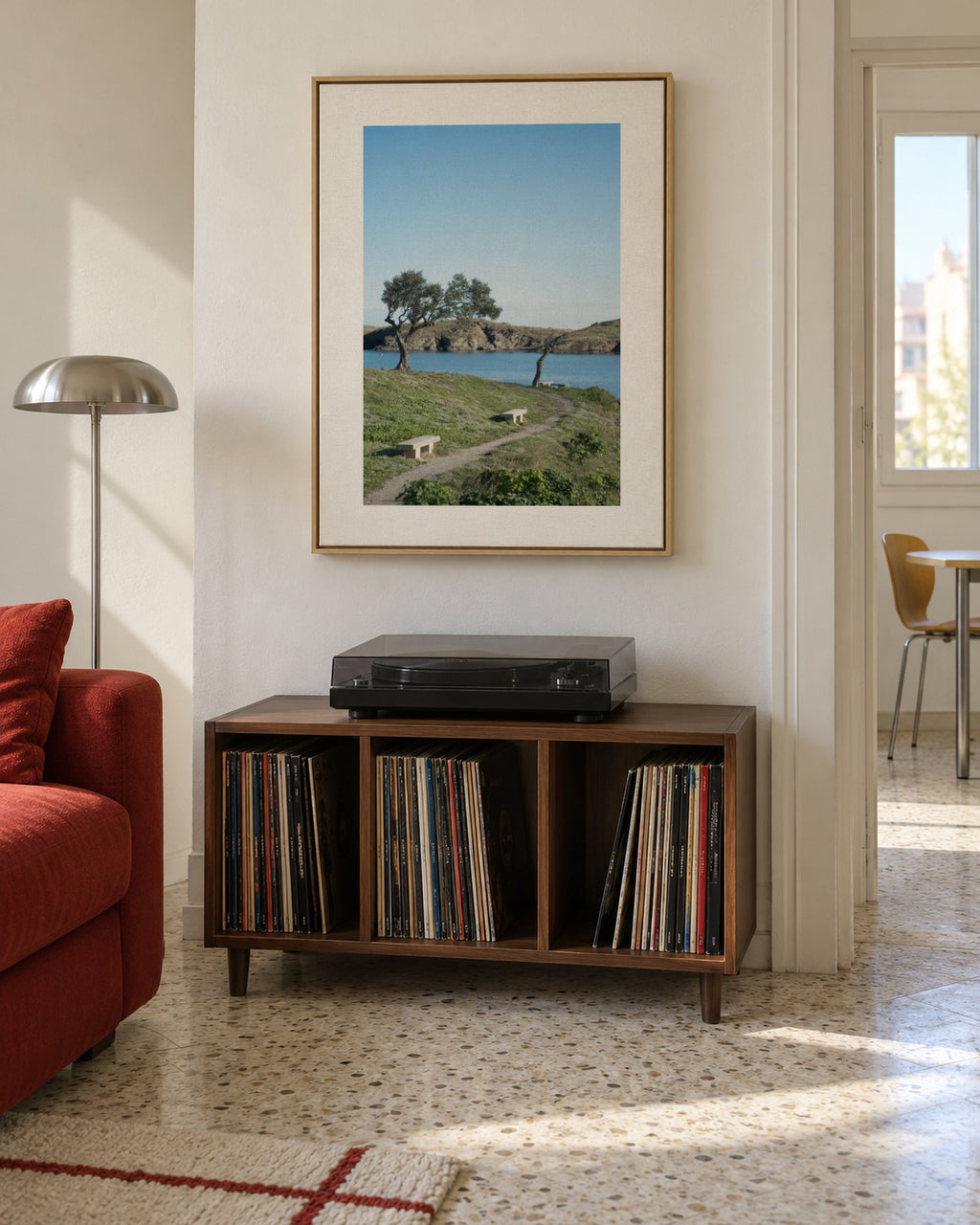 Coastal Path - Framed canvas in an interior