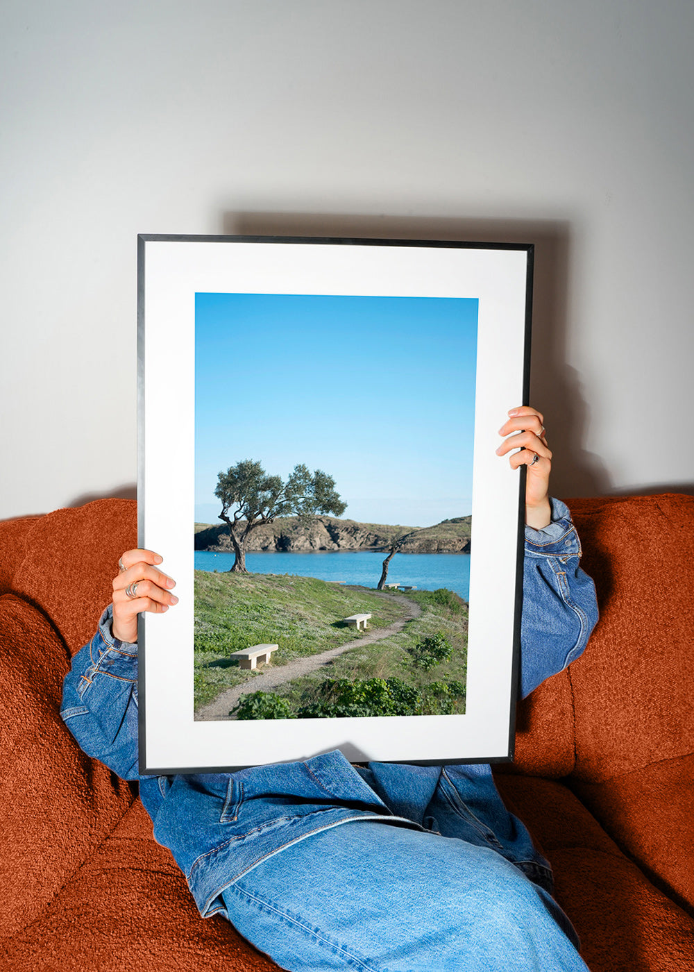 Landscape art coastal path serenity