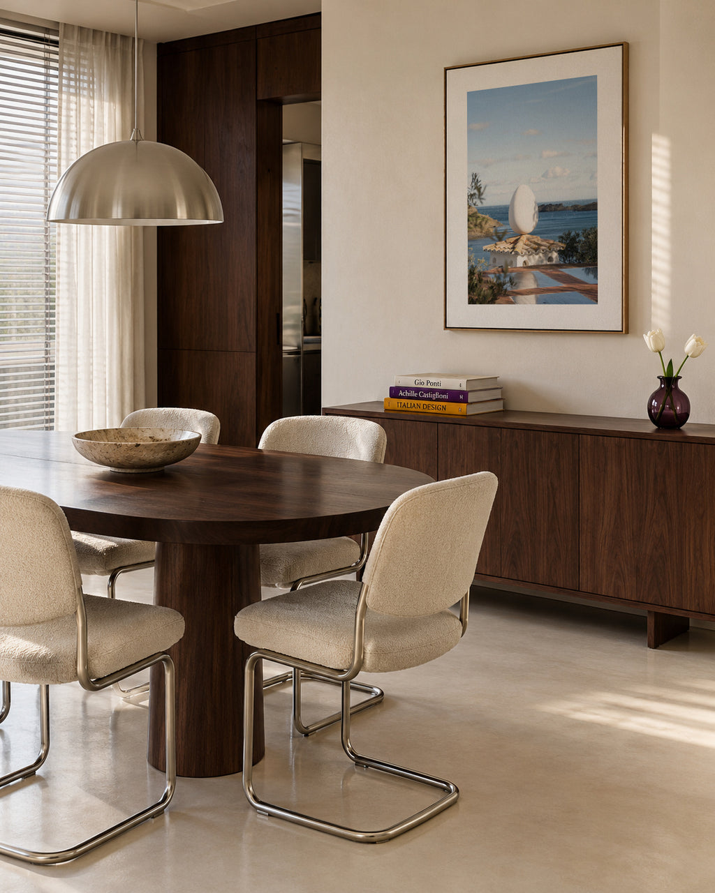 The White Egg - Framed canvas in an interior