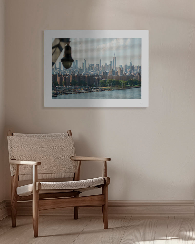 City art Manhattan window skyline