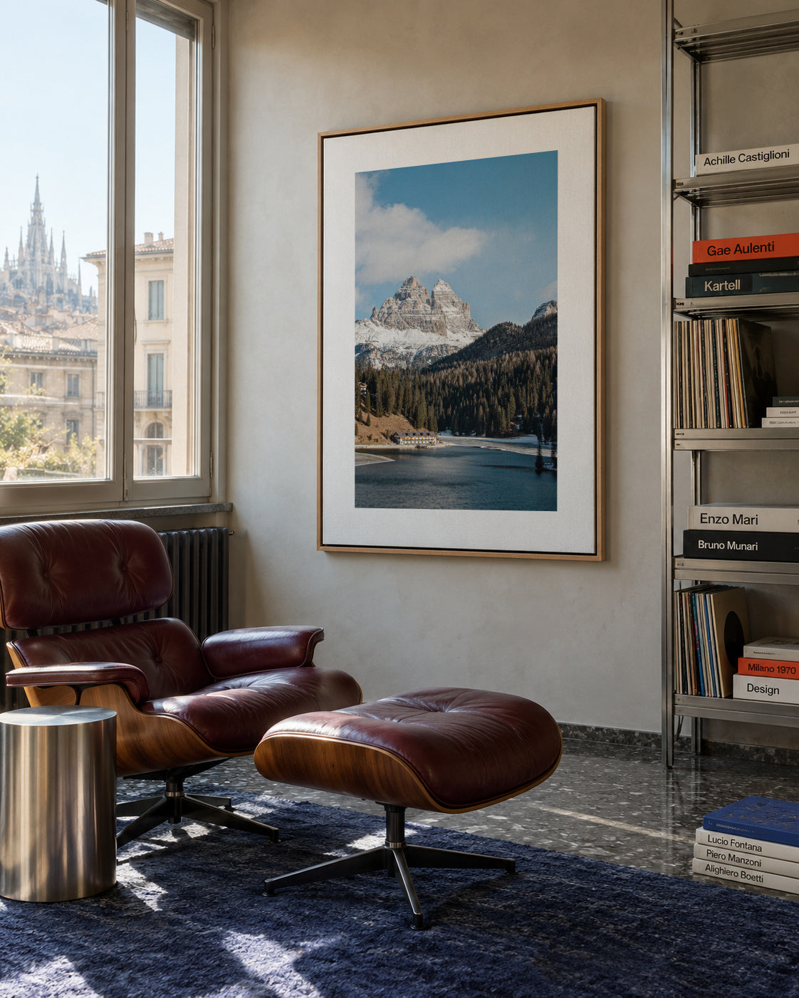 Lake Peaks - Framed canvas in an interior