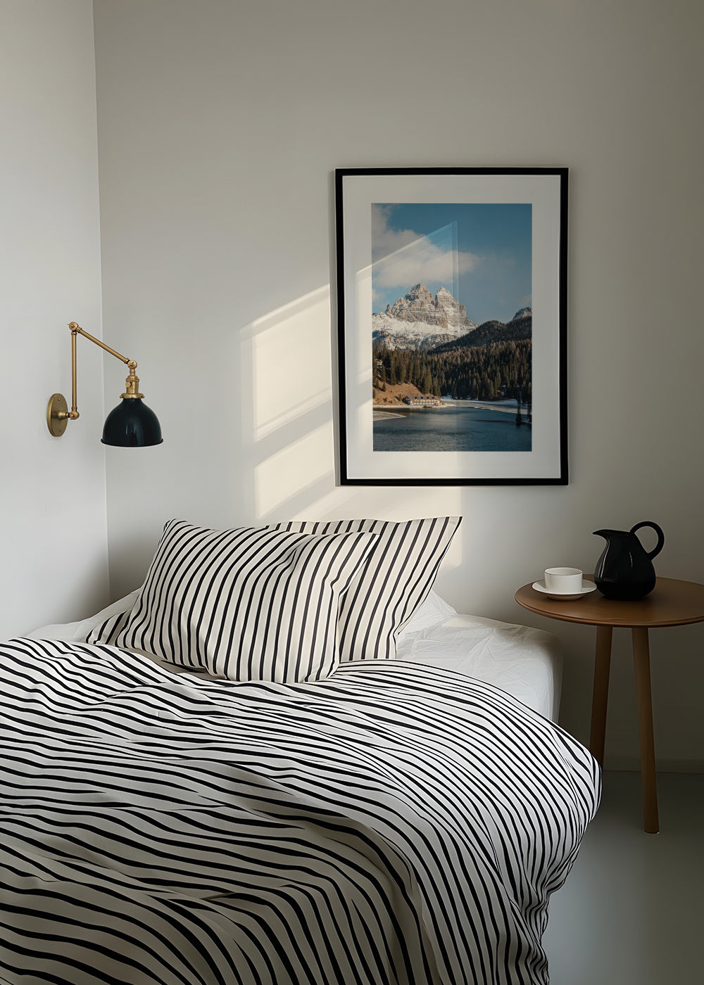 Lake Peaks - Framed poster in an interior