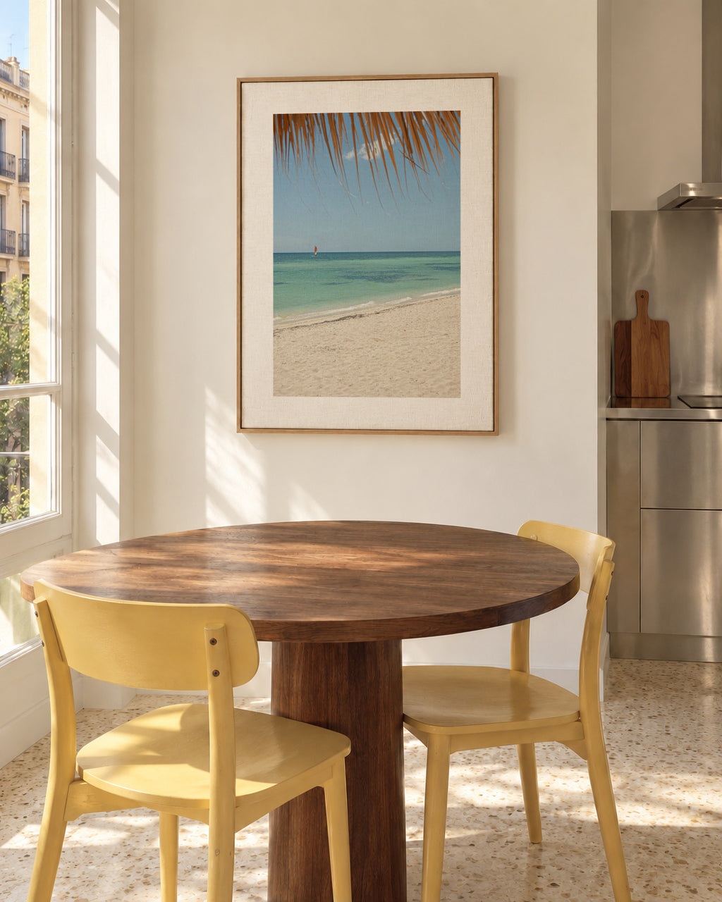 Caribbean Shore - Framed canvas in an interior