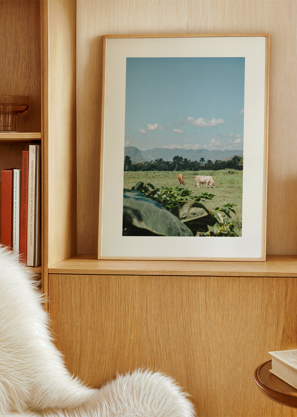 Open Fields - Framed poster in an interior