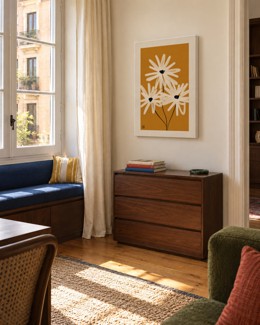 Wild Meadow Song III - Unframed canvas in an interior