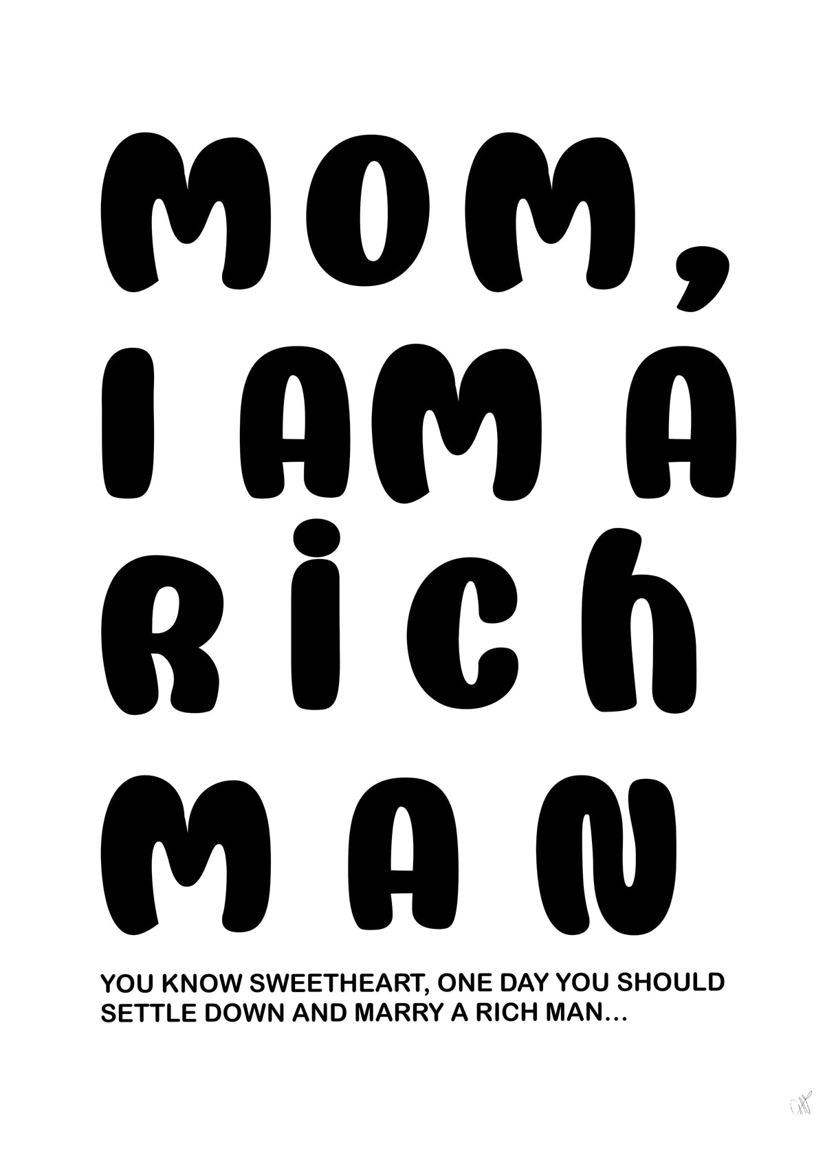 RICH MAN - Unframed art print