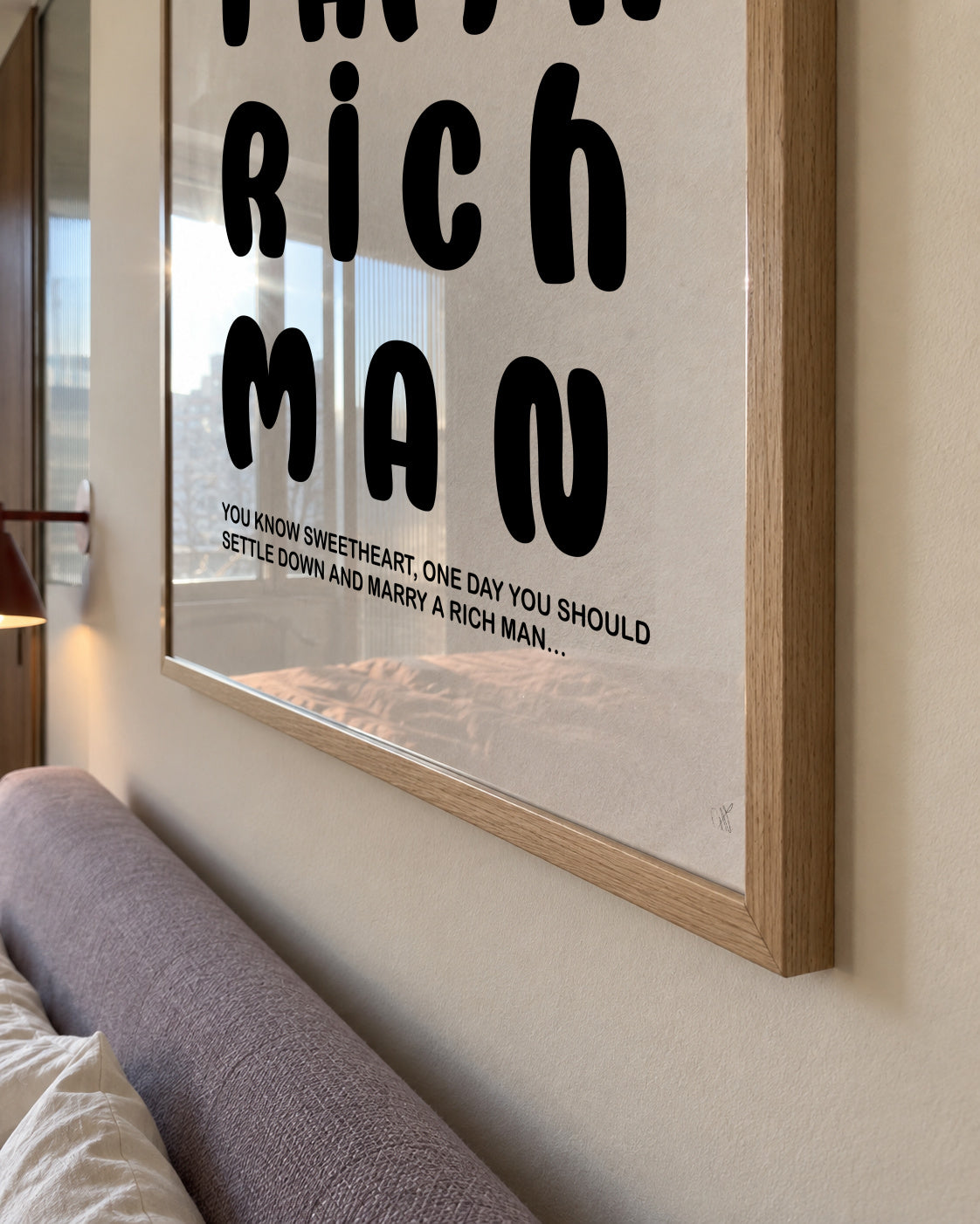 RICH MAN - Framed poster detail