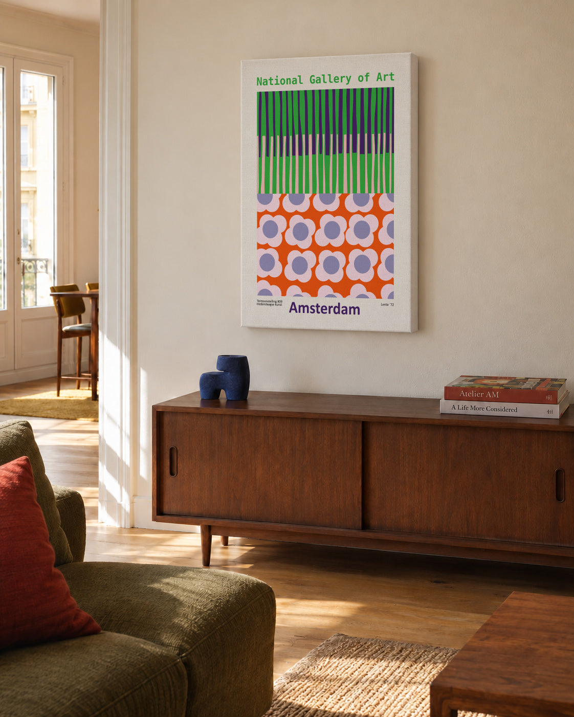 National Gallery of Art Amsterdam - Unframed canvas in an interior