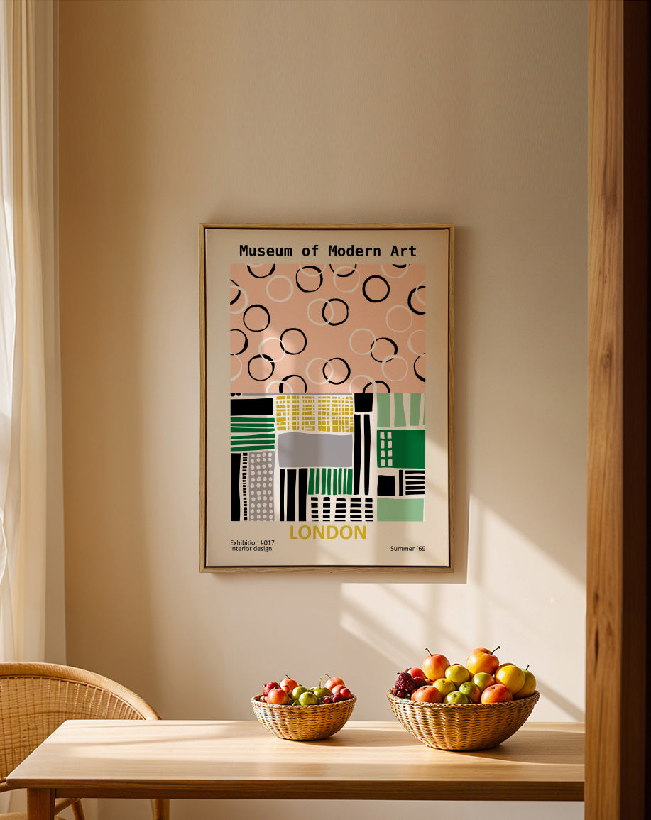 Museum of Modern Art London - Framed canvas in an interior