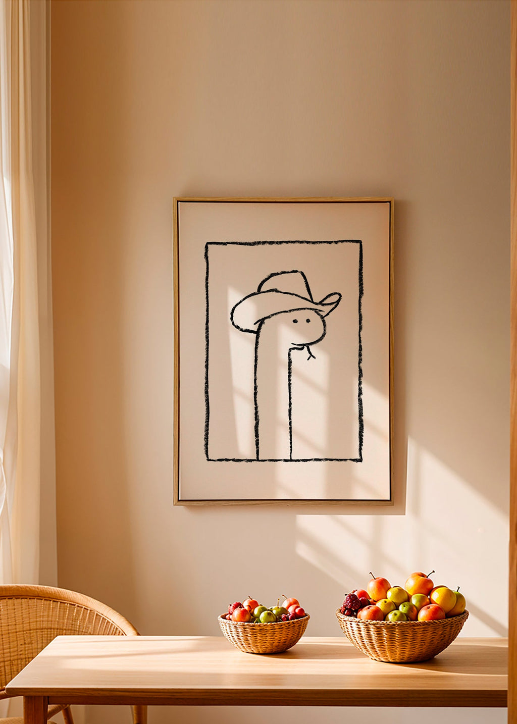 Ilustración de serpiente con sombrero – Canvas1