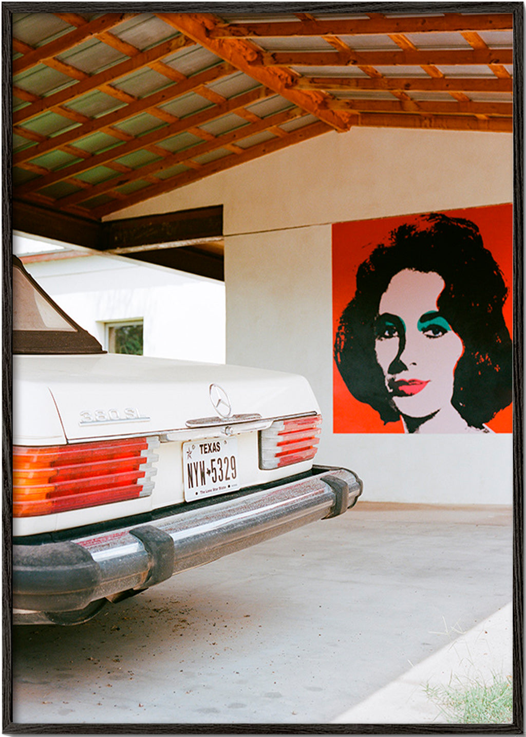 Fotografía de coche clásico y retrato mural – Black Frame