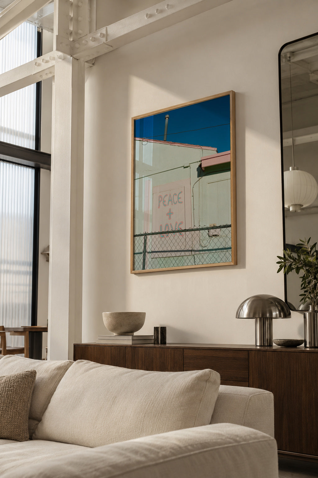 Joshua Tree Peace - Framed poster in an interior
