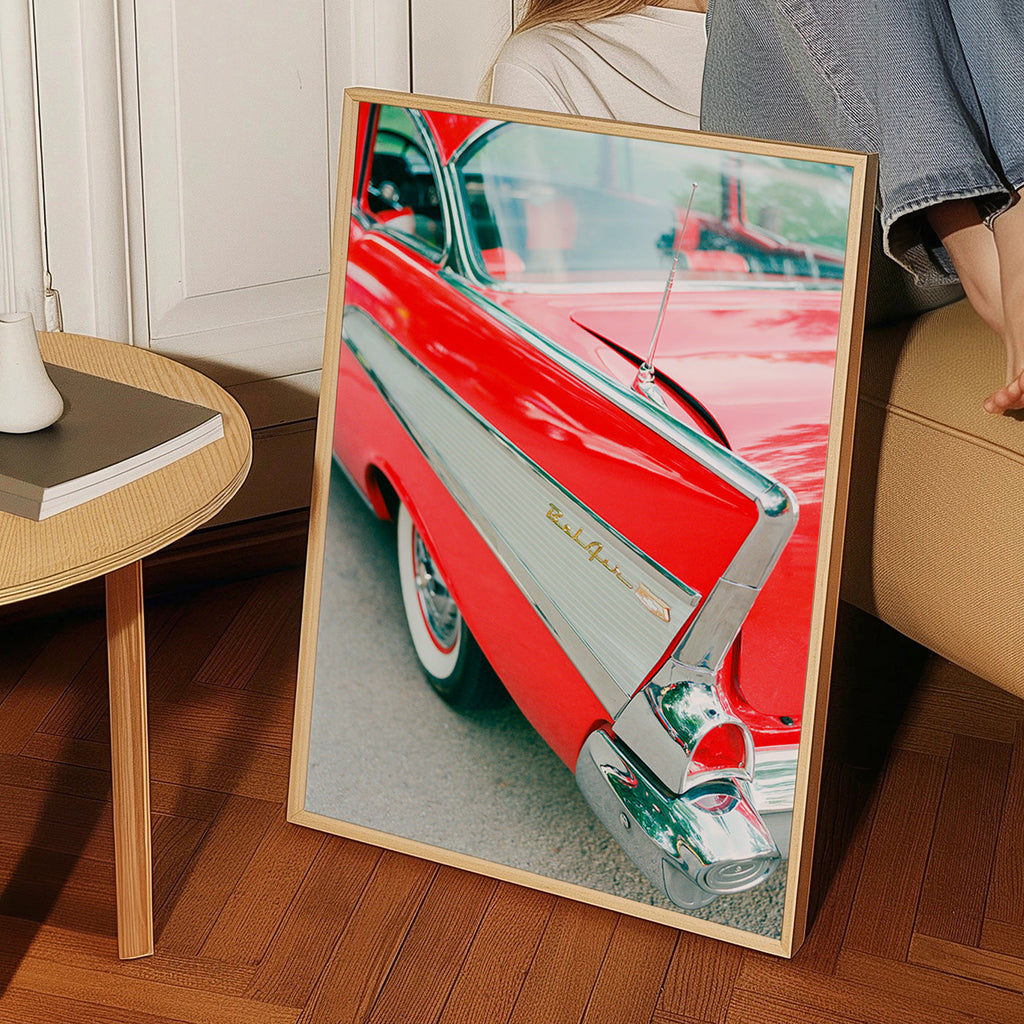 Cuadro vintage coche clásico rojo – Product3