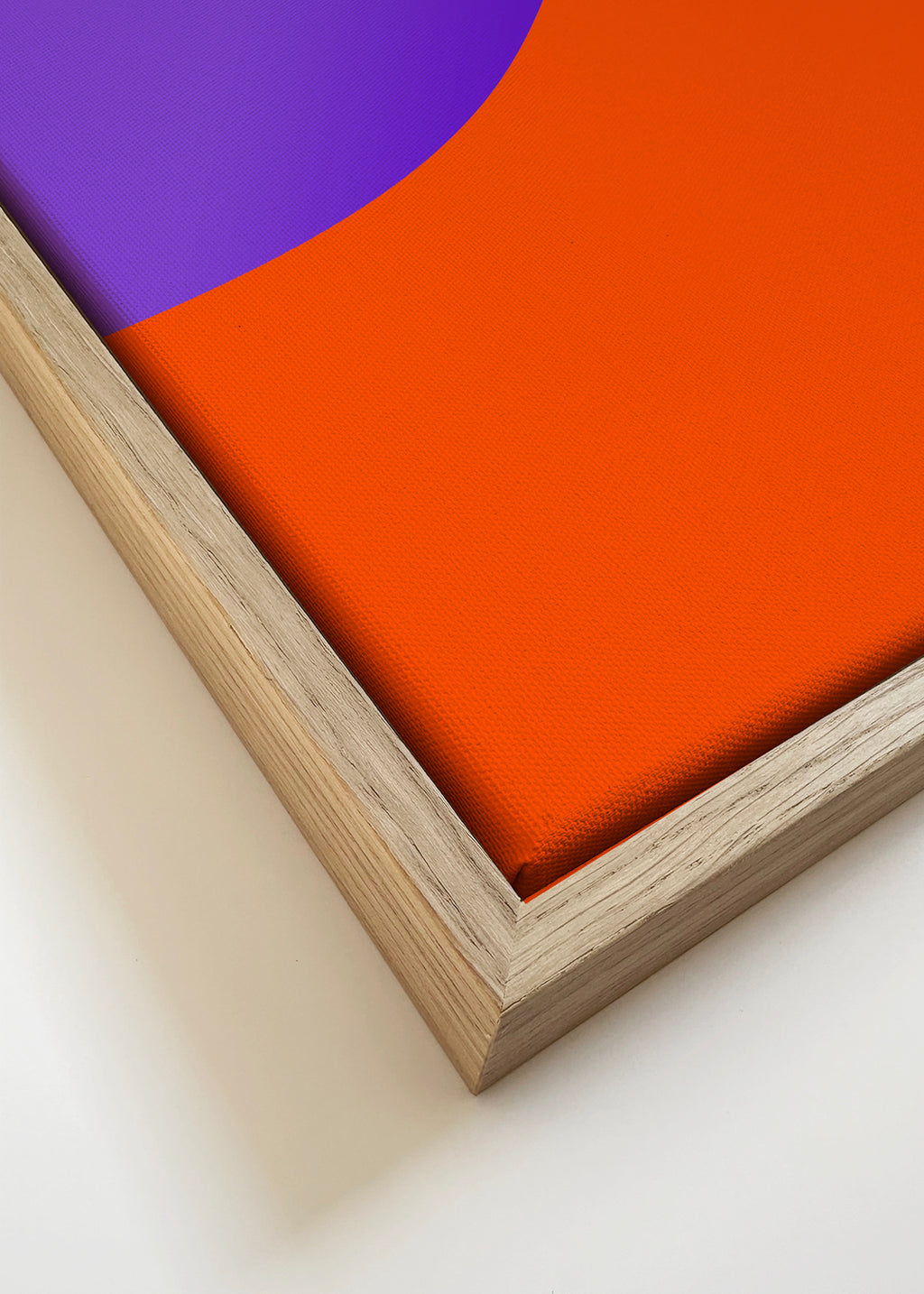 Floating - Framed canvas detail