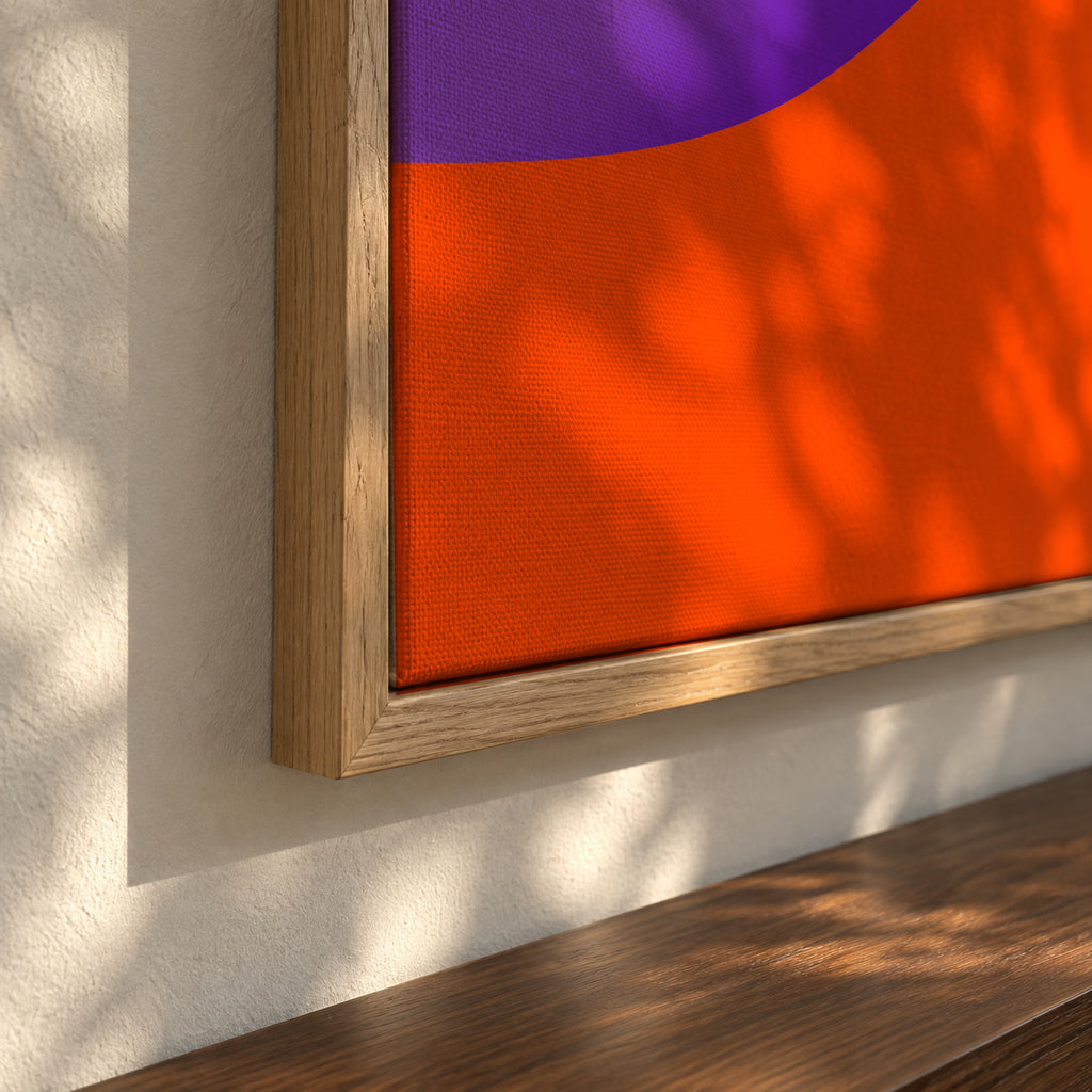 Floating - Framed canvas detail