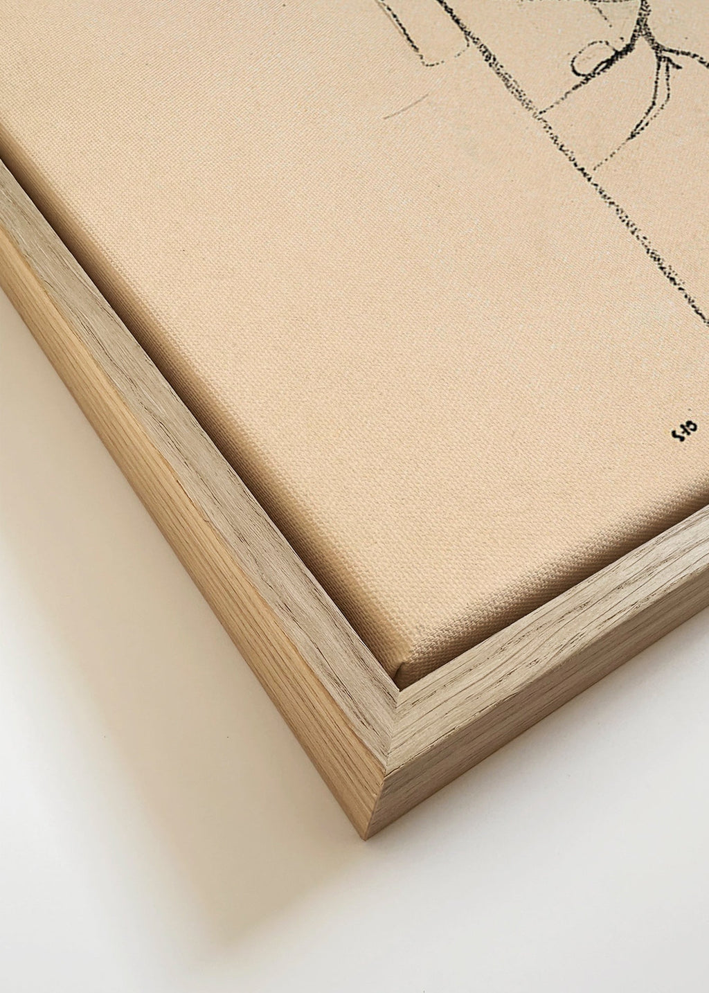 Ilustración retrato con sombrero y trazo expresivo – Canvas detail