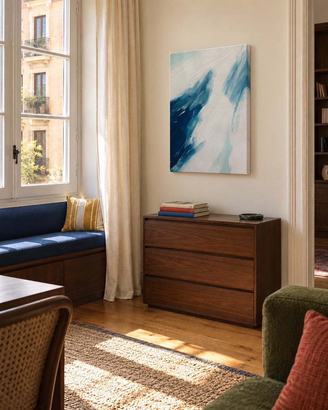Abstract 48 - Unframed canvas in an interior