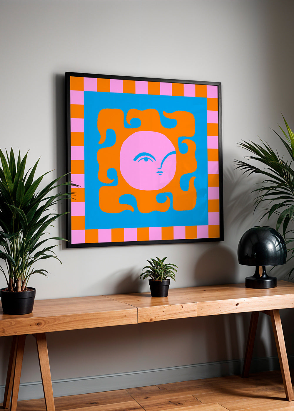 Ilustración sol sonriente en tonos pop – Product3