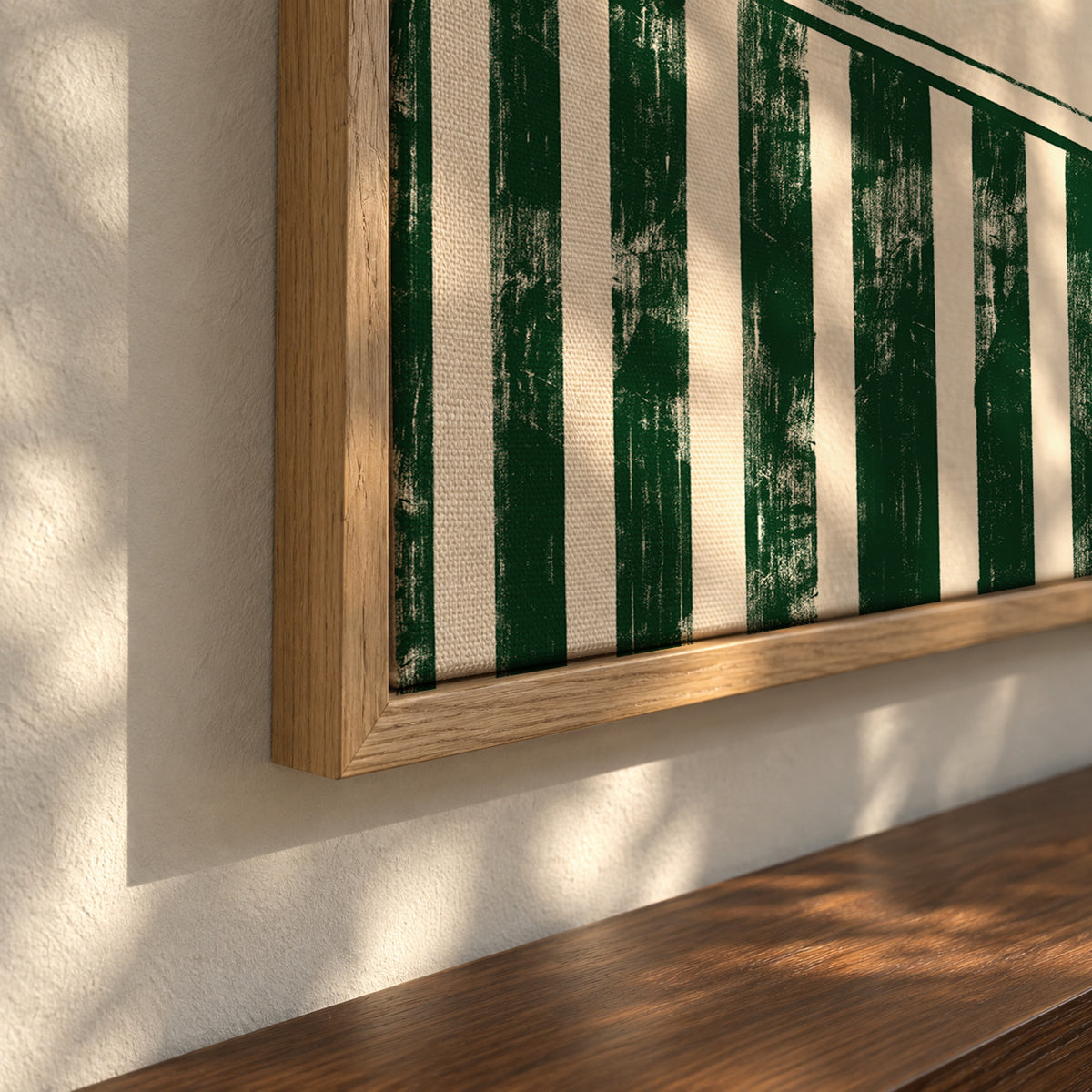 GREEN SERVED - Framed canvas detail