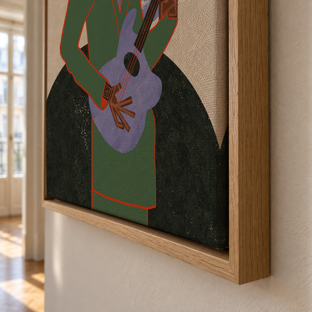 MUSICIAN GUY XII - Framed canvas detail