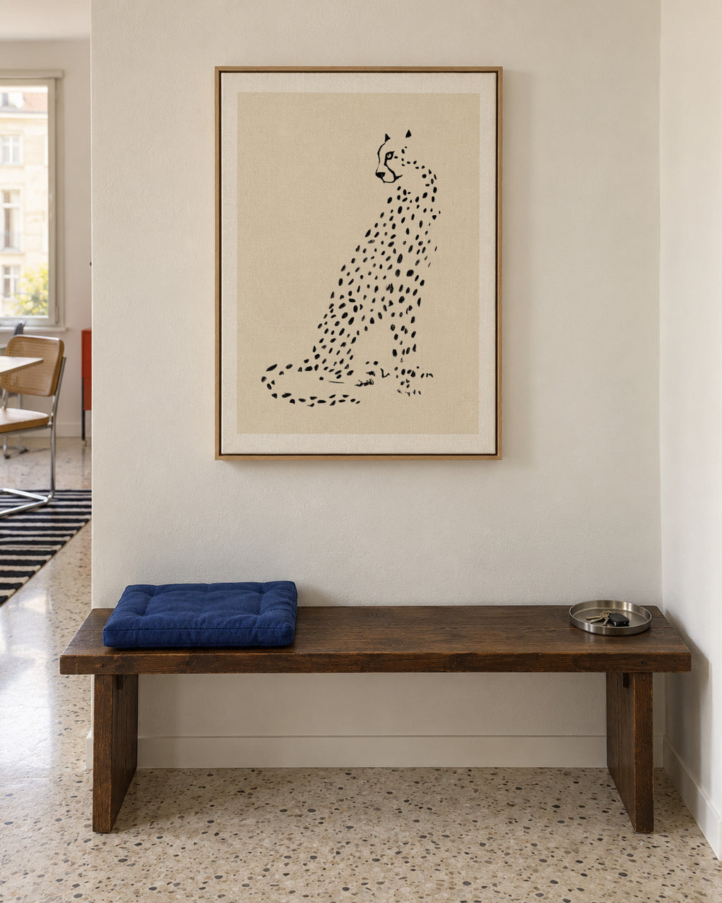 Pandc Leopard - Framed canvas in an interior