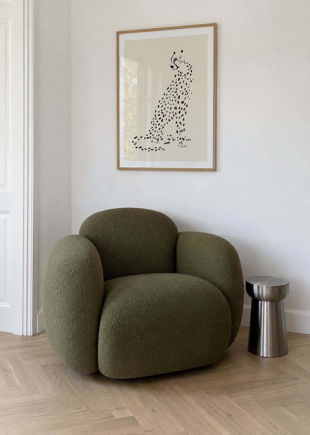Pandc Leopard - Framed poster in an interior