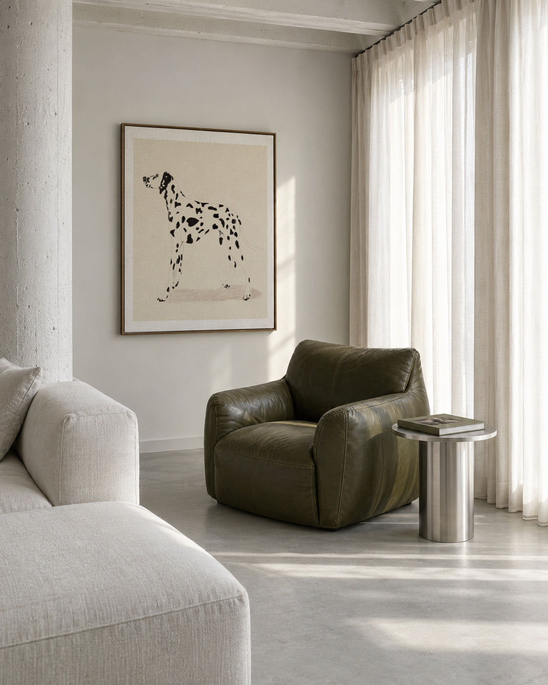 Pandc Dalmation - Framed canvas in an interior