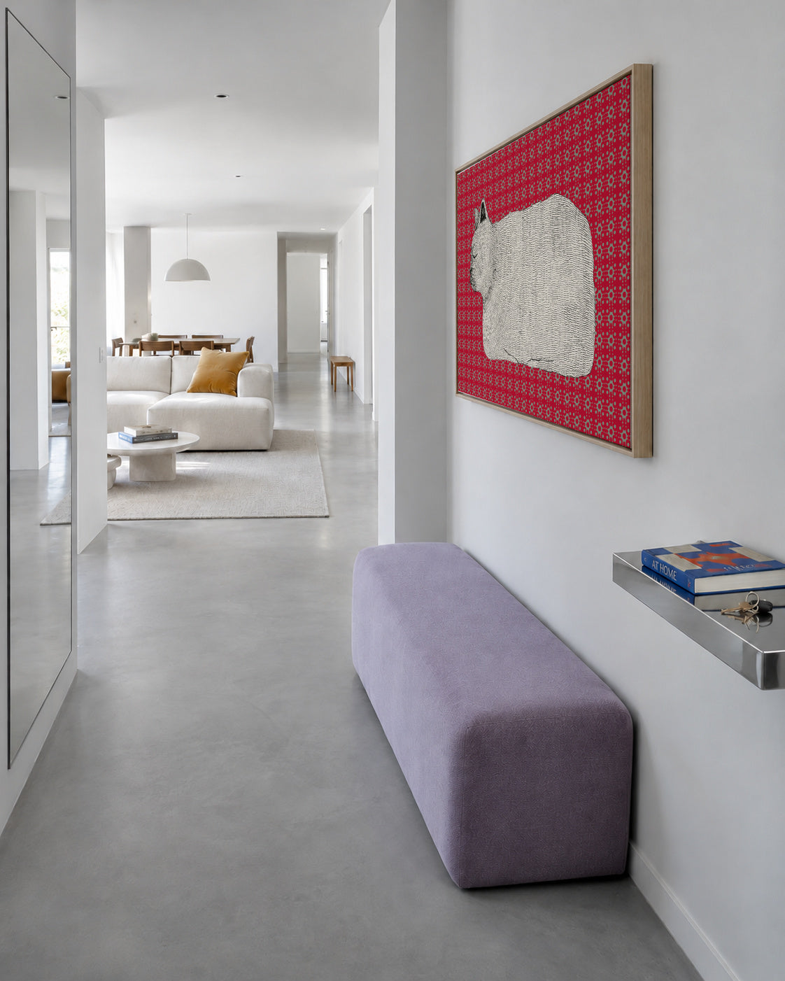 Bread-Cat - Framed canvas in an interior