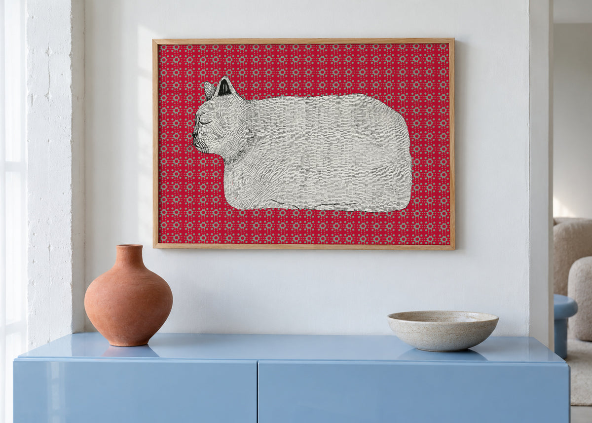Bread-Cat - Framed poster in an interior