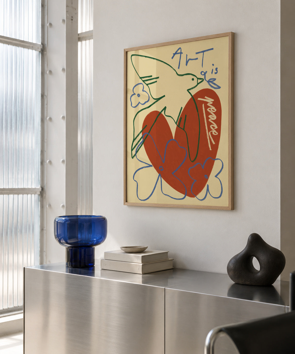 Art Is Peace - Framed poster in an interior