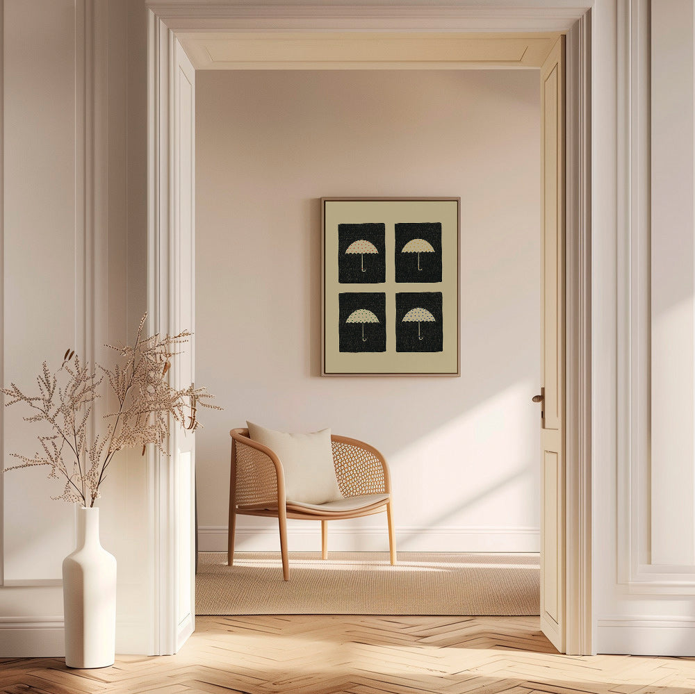 Ilustración de paraguas repetidos – Canvas2