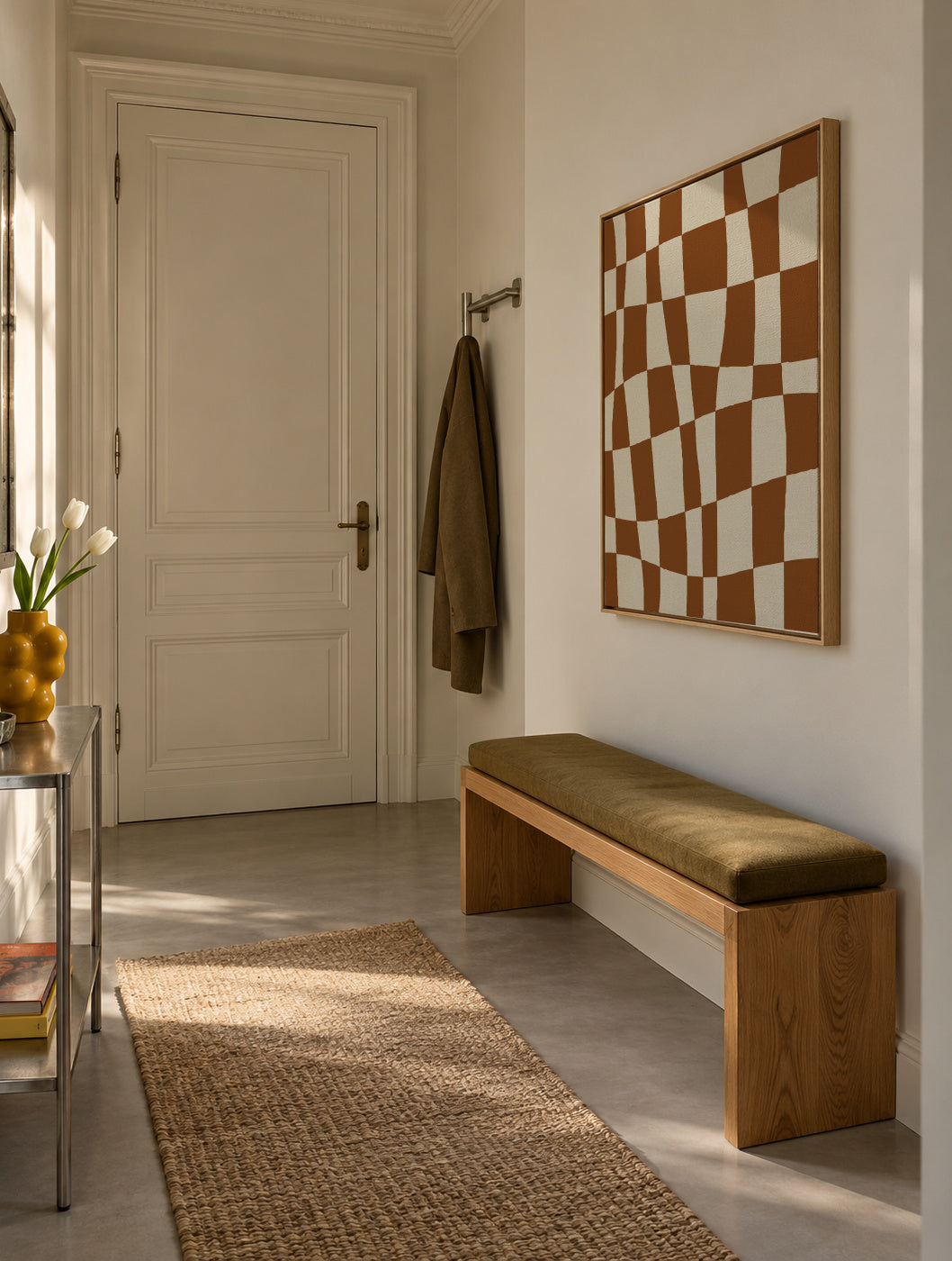 Minimal Checkerboard - Framed canvas in an interior